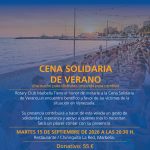CENA SOLIDARIA DE VERANO Una noche para disfrutar, una vida para cambiar